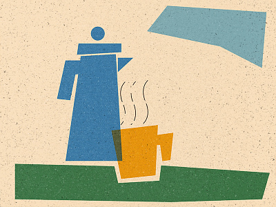 Tea or Coffee coffee drink graphicdesign illustration matchbox series tea texture winter