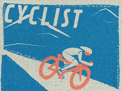A Cyclist bike cyclist graphicdesign illustration job jobs sport texture