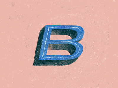 B - Alphabeticals colour design flat graphicdesign illustration simple texture typography