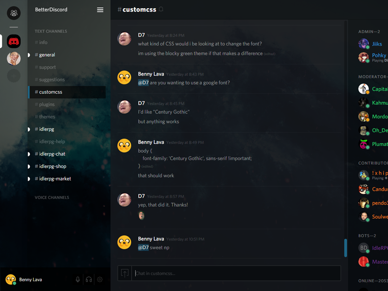 better discord themes two rows