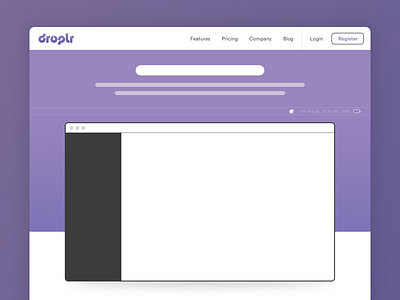 Wireframe - Droplr design droplr purple website wire wireframe