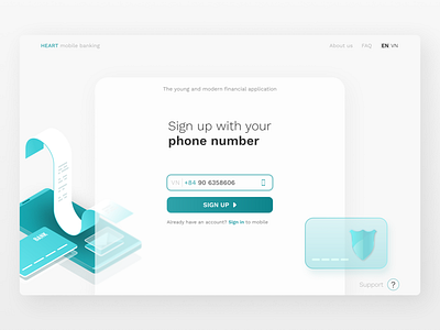 Sign Up Page – Daily UI #001 app banking dailyui design signup ui ux