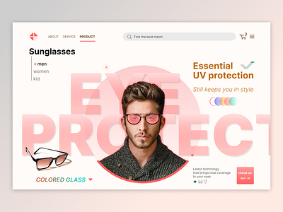 Landing Page – Daily UI #003 daily ui dessign landingpage sunglasses ui ux web design