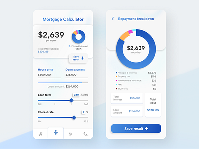 Calculator – Daily UI #004 004 app banking calculator count daily ui dailyui design loan mortgage ui ux