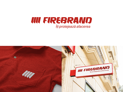 Logo Design - Firebrand abstract bold branding business custom typography design logo minimal red strong symbol typography wordmark work safety industry