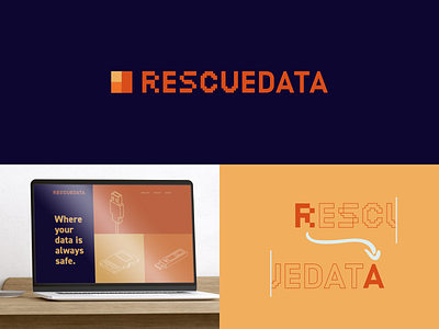 Brand Identity - Rescuedata brand identity branding digital logo modern symbol technology wordmark