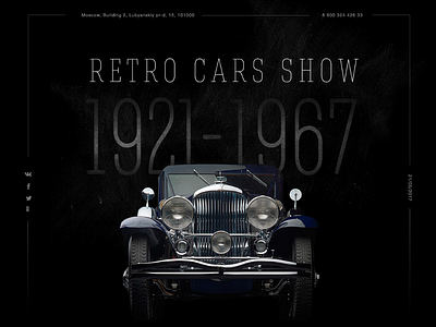 Retro cars show website concept adaptive branding concept design illustration landing retro retro car show vector vintage web site