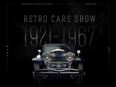 Retro cars show website concept