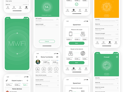 UI/UX design concept for mobile application Mi WiFi