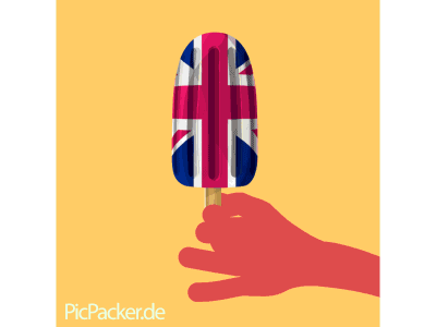 PicPacker GIF-Away! Brexit Ice-Cream after effects brexit england gif animation hands icecream illustration motion design particular shape animation