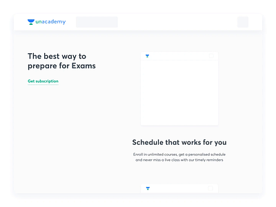 Unacademy - Landing page subscription features 3d analysis animation class design download features illustration landing page language mockup pdf product report schedule subscription test unacademy vector website