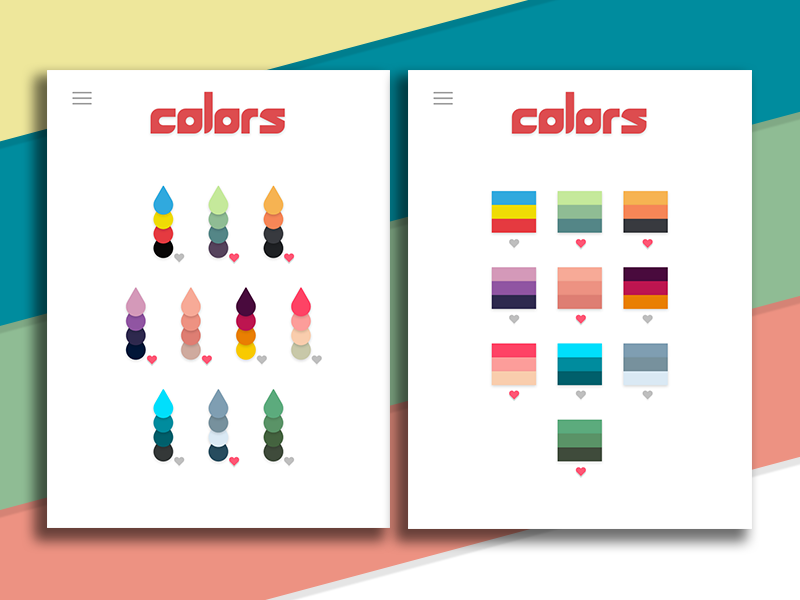 Colors app UI by rishi on Dribbble