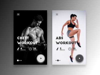 Fitness App UI adobe design illustration illustrator photoshop product ui ux