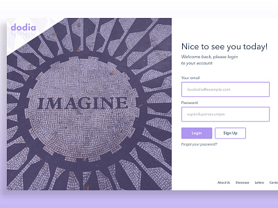 Dodia Login UI adobe design illustration illustrator photoshop product ui ux