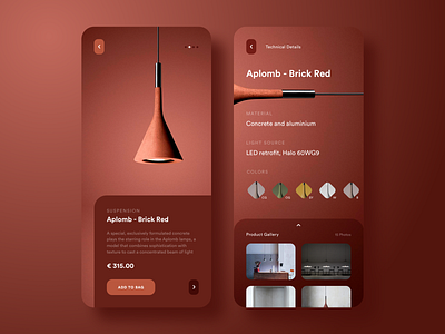 Suspension Aplomb - Brick Red (Product App Concept)