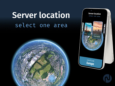 Server location selector design mobile design noteviews swipe ui