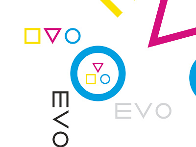 Logo EVO branding flat logo noteviews vector