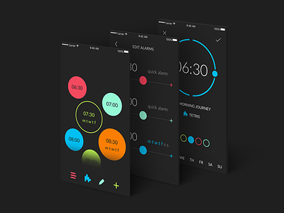 Early Game Alarm alarm clock app clean color flat design ios minimal mobile ux