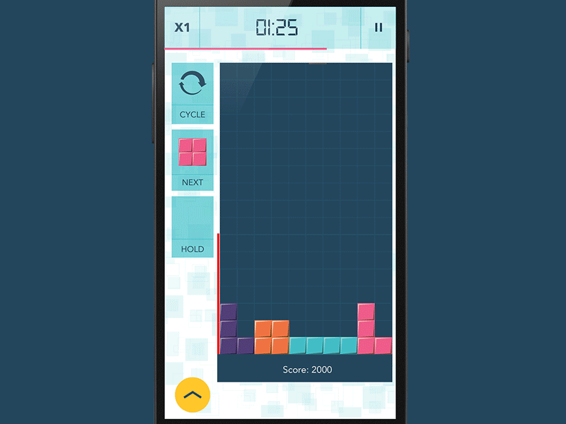 Tetris Blitz- Redesign android blitz blocks cubes game icon mobile pause tetris time