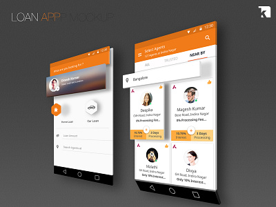 Mobile App for Loan agents android app app branding design illustration loan user experience design ux