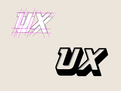 User Experience logo design flat icon illustration logo typography user experience design ux vector web