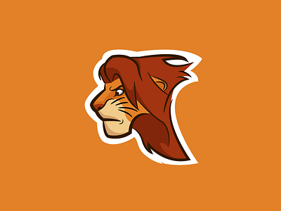 Lion king logo branding colors design drawing icon illustration lion logo orange