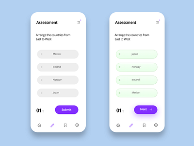Assessment Template android app app clean app design design redesign concept template design test user experience design ux white white and black