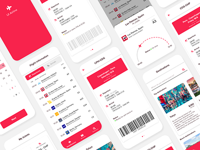 Travel UI ios plane tickets travel ui