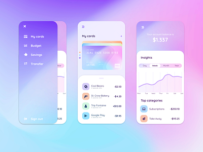 Pastel Bank UI 🌈