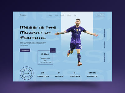 Leo Messi Website Landing Page