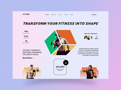 Fitness Landing Page body building body transformation creative landing crossfit exercise fitness fitness website gym health landing page muscle gym personal trainer sports training ui design web design website website design workout yoga