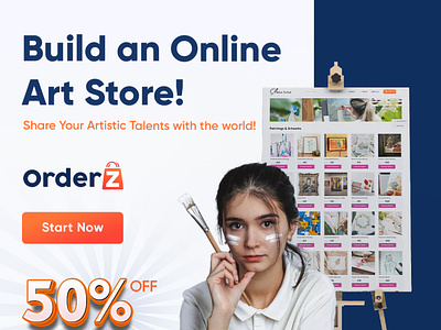 Simple Way to Build an Online Art Store - OrderZ best website builder india ecommerce website builder make your own website online store builder online website development