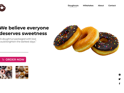 Landing Page for Doughnut Shop. #DailyUI design