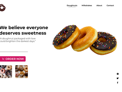 Landing Page for Doughnut Shop. #DailyUI