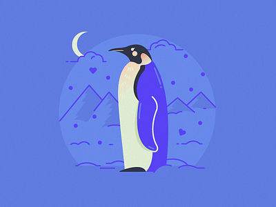 Emperor Penguin animal arctic bird emperor ice illustration penguin snow winter