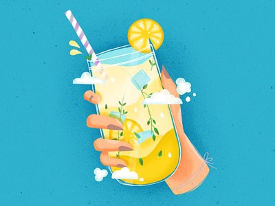 Summer Dreams cocktail drink illustration juice lemonade lemons procreate summer