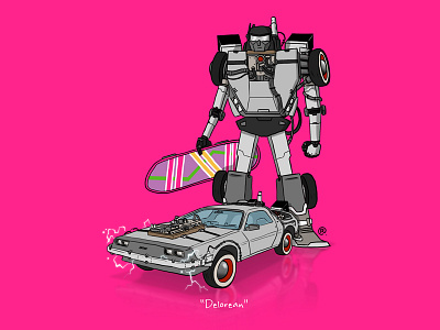 If They Could Transform - Delorean 80s cars cartoons delorean popculture retro robots series transformers