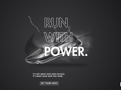 Nike - social media post ad (dark theme design)