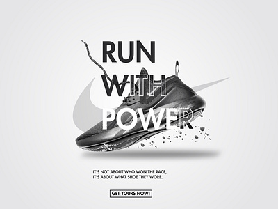 Nike - social media post ad (light themed design)