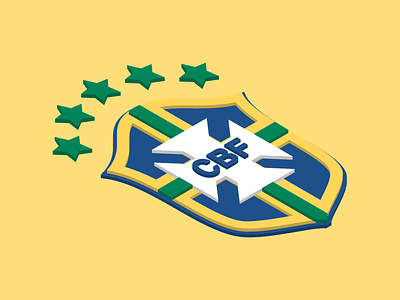 Brasil Isometric illustrator isometric logo sports