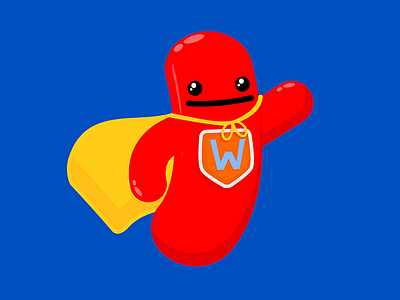 Super Wiener character illustration cute shawnimals