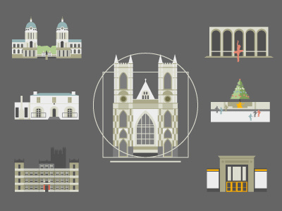 In the past two months I worked on a lot of city icons... city landmarks london new york travel