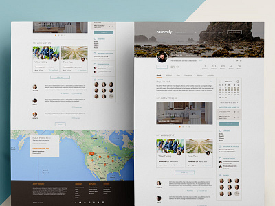 Hommily member's profile page calendar profile ui web design