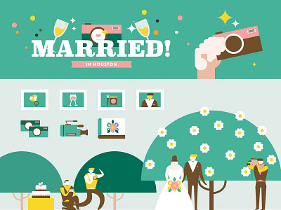 Wedding camera icon infographic love photographer