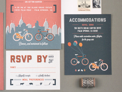 Love City Life bicycle bikes city hipster life save the date urban wedding invitation