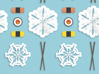 Have a very fishy holiday fish snowflake sushi