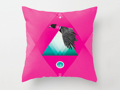 Pillow from Society 6 crow pillow