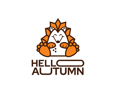 Four Seasons Series: Autumn Hedgehog design graphic design illustration typography vector