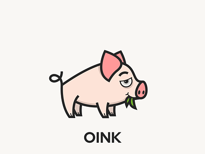 OINK animals design graphic design illustration vector