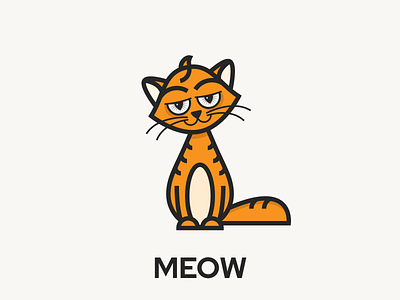 MEOW animals design graphic design illustration vector